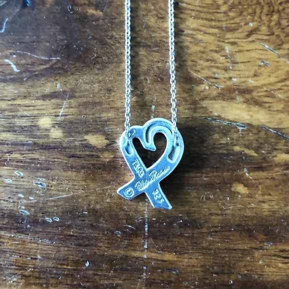 AUTHENTIC TIFFANY & CO. Paloma Picasso Loving Heart Necklace in Sterling Silver - Picture 3 of 6